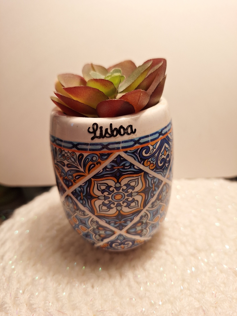 Portugual Vase Faux Plant Souvinear